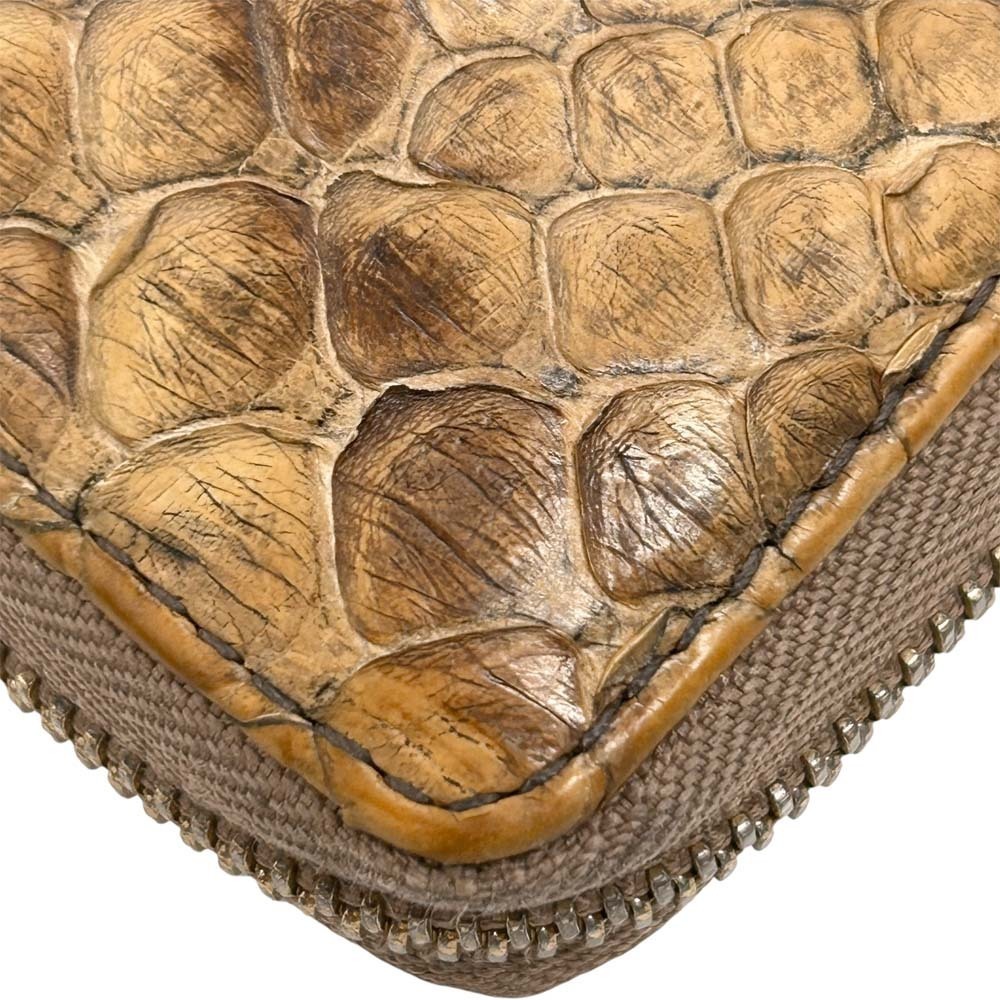 Gucci Python Zip Around Wallet Beige - image 10